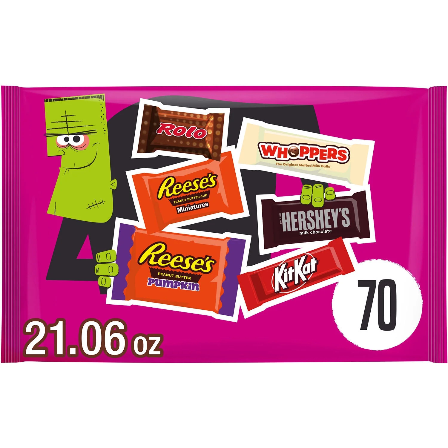 Hershey Assorted Flavored Halloween Candy, Bag 21.06 oz, 70 Pieces | Walmart (US)