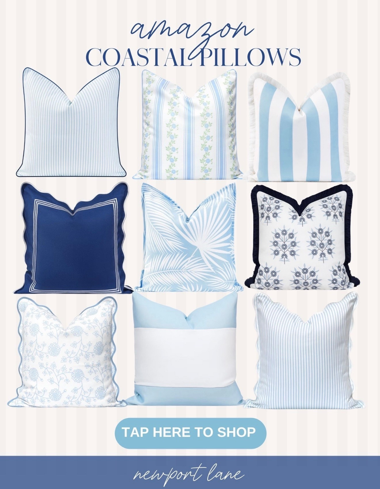 These blue and white pillow covers from Amazon are my go-to for an easy modern coastal refresh in any room. I love how the crisp patterns and soft textures instantly elevate sofas, beds, and chairs with a designer-inspired look. 

#LTKU #LTKHome #LTKSaleAlert