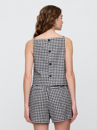 Linen-Blend Apron Top | Gap Factory