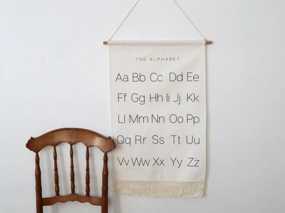 ABC Poster Alphabet Tapestry Back to School Homeschool Decor - Etsy | Etsy (US)