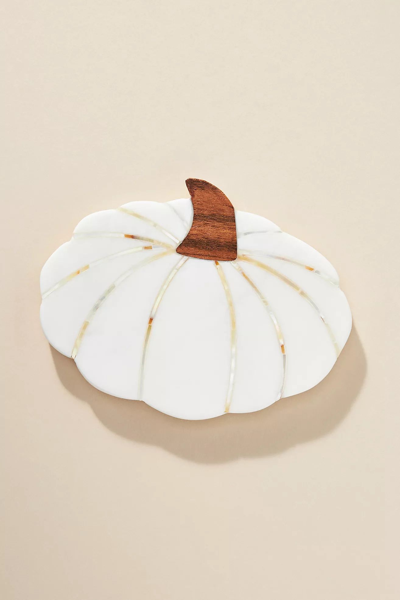 Marble Pumpkin Coaster | Anthropologie (US)