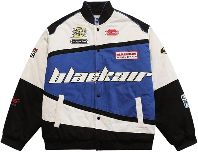 Aelfric Eden Men's Letter Foaming Love Print Varsity Jacket Vintage Graphic Baseball Jacket Unise... | Amazon (US)