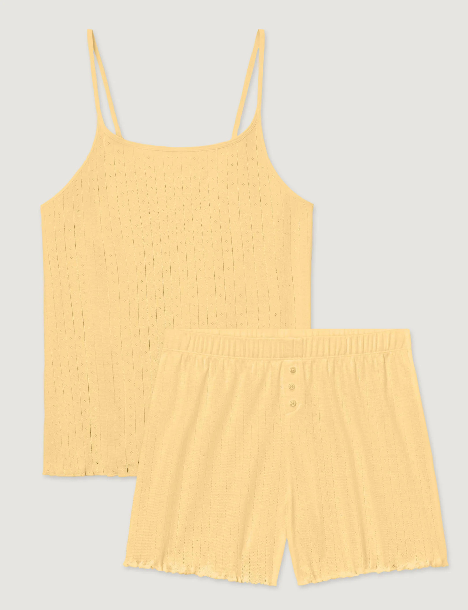 Women's Cotton Pointelle Rib Cami & Short Set | Tommy John