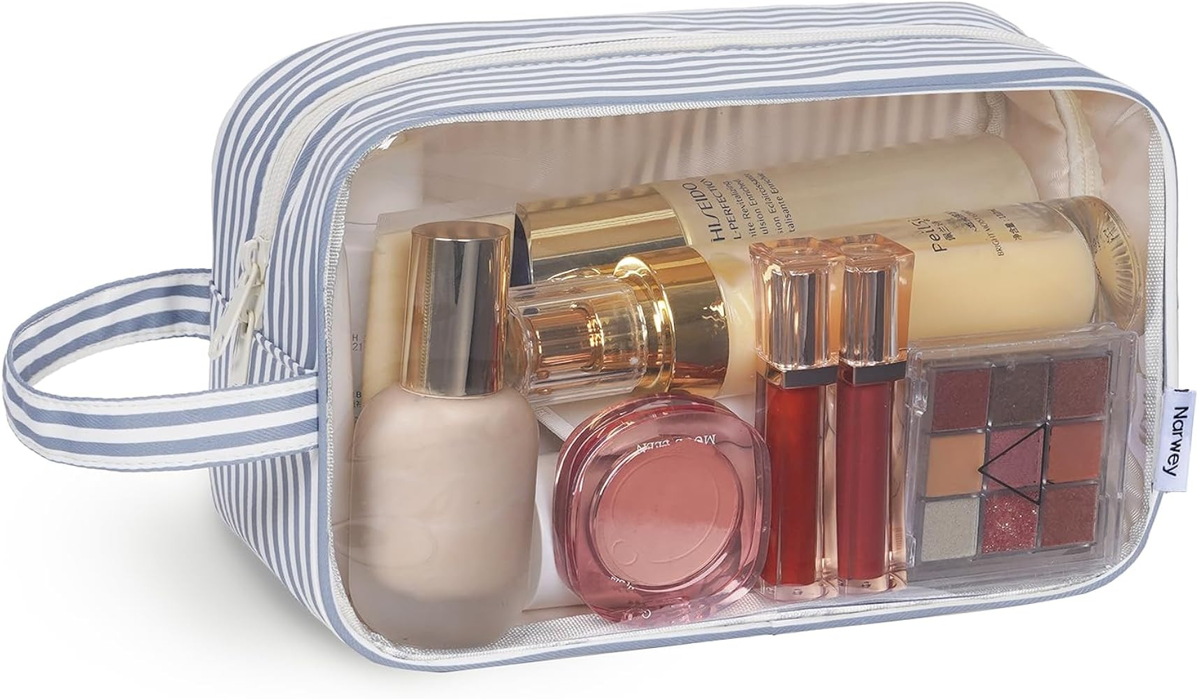 Narwey Clear Toiletry Bags for Traveling Women Men, Clear Travel Bags for Toiletries Makeup Bag C... | Amazon (US)