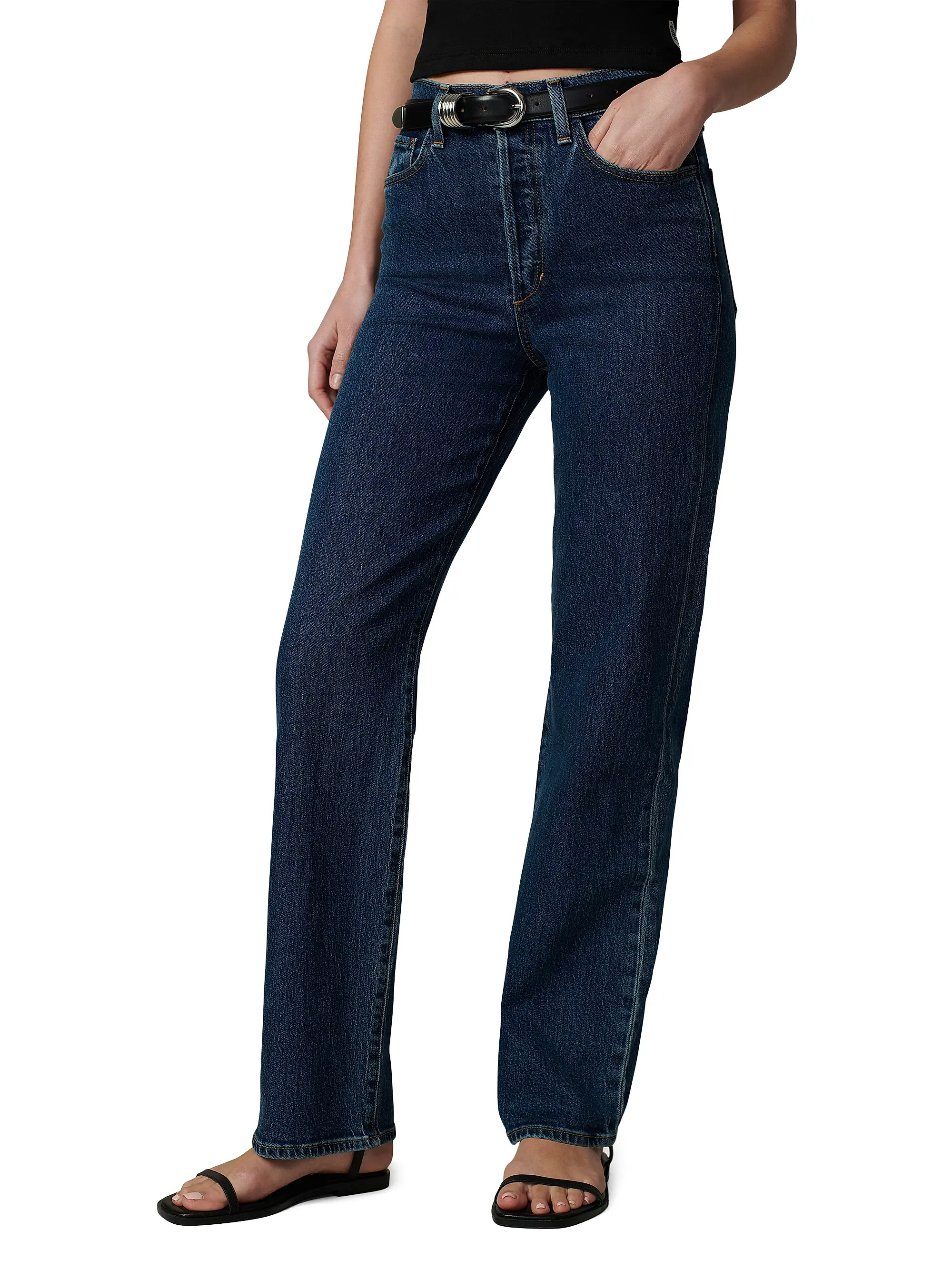 The Margot High-Rise Straight-Leg Jeans | Saks Fifth Avenue