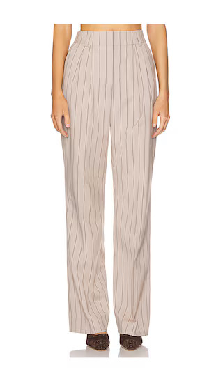 The Dream Favorite Pant in Natural Pinstripe | Revolve Clothing (Global)