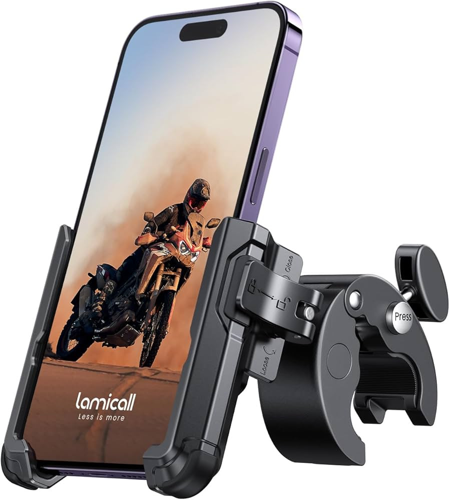 Lamicall Motorcycle Phone Mount Holder - [Camera Friendly] [1s Lock] 2023 Bike Phone Holder Handl... | Amazon (US)