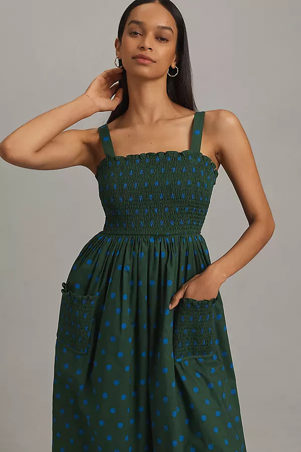 Pinnacle by Shruti Sancheti Smocked A-Line Midi Dress | Anthropologie (US)