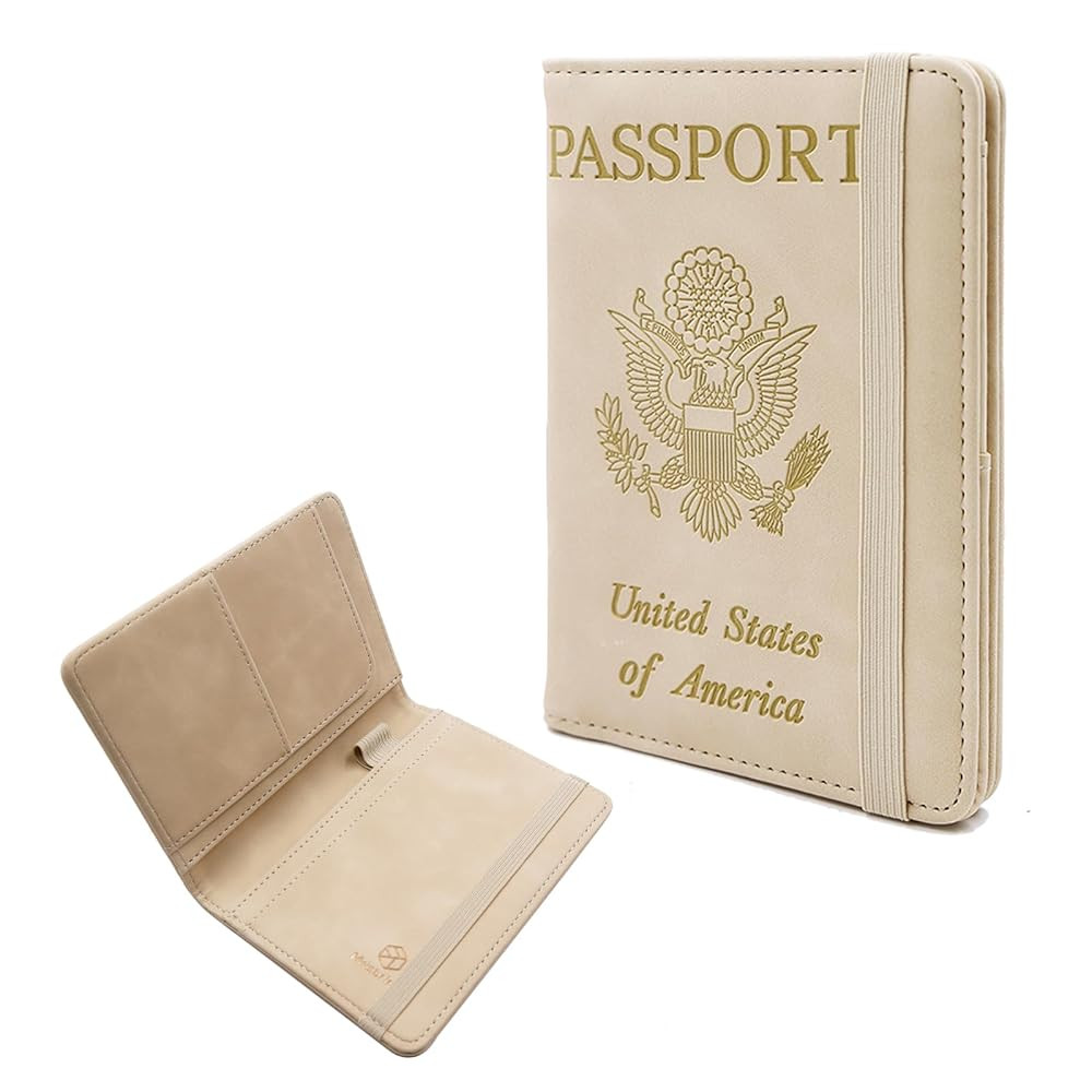 Melsbrinna Premium Leather Passport Holder Covers Case, Waterproof Rfid Blocking Travel Wallet Pa... | Amazon (US)