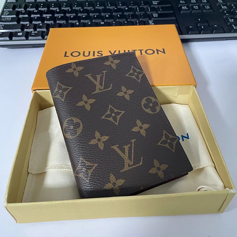 DUPE Favor L V Monogram Canvas Passport Cover Card Holder With Gift Box M64502 From Dysoon, $25.7... | DHGate