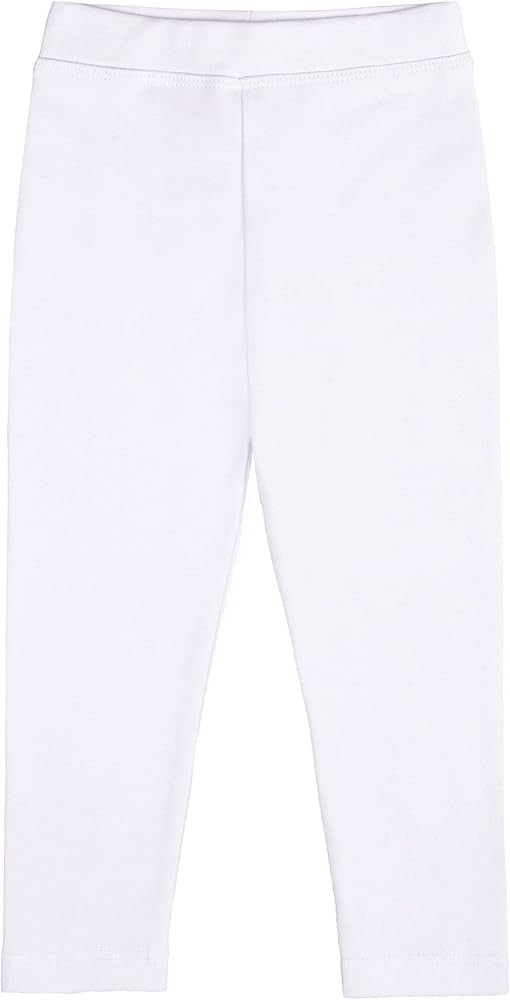 Lilax Girls' Basic Solid Full Length Cotton Soft Leggings | Amazon (US)