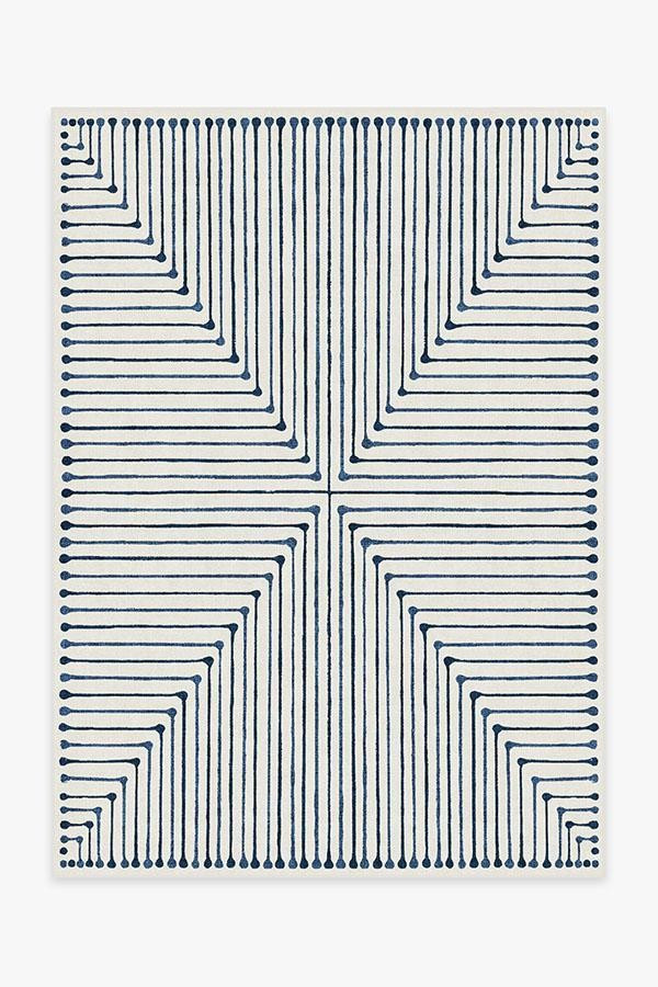 Jonathan Adler Inkdrop Slate Blue Rug | Ruggable
