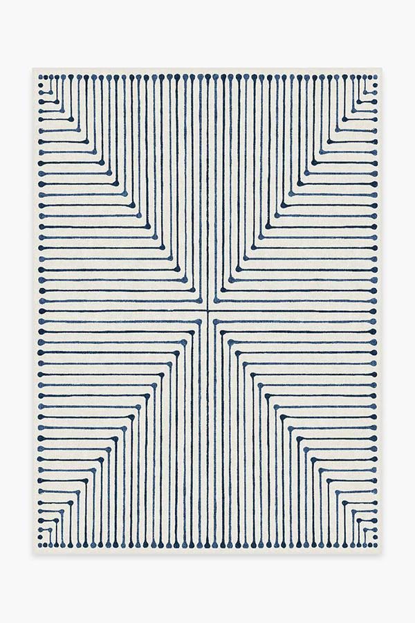 Jonathan Adler Inkdrop Slate Blue Rug | Ruggable