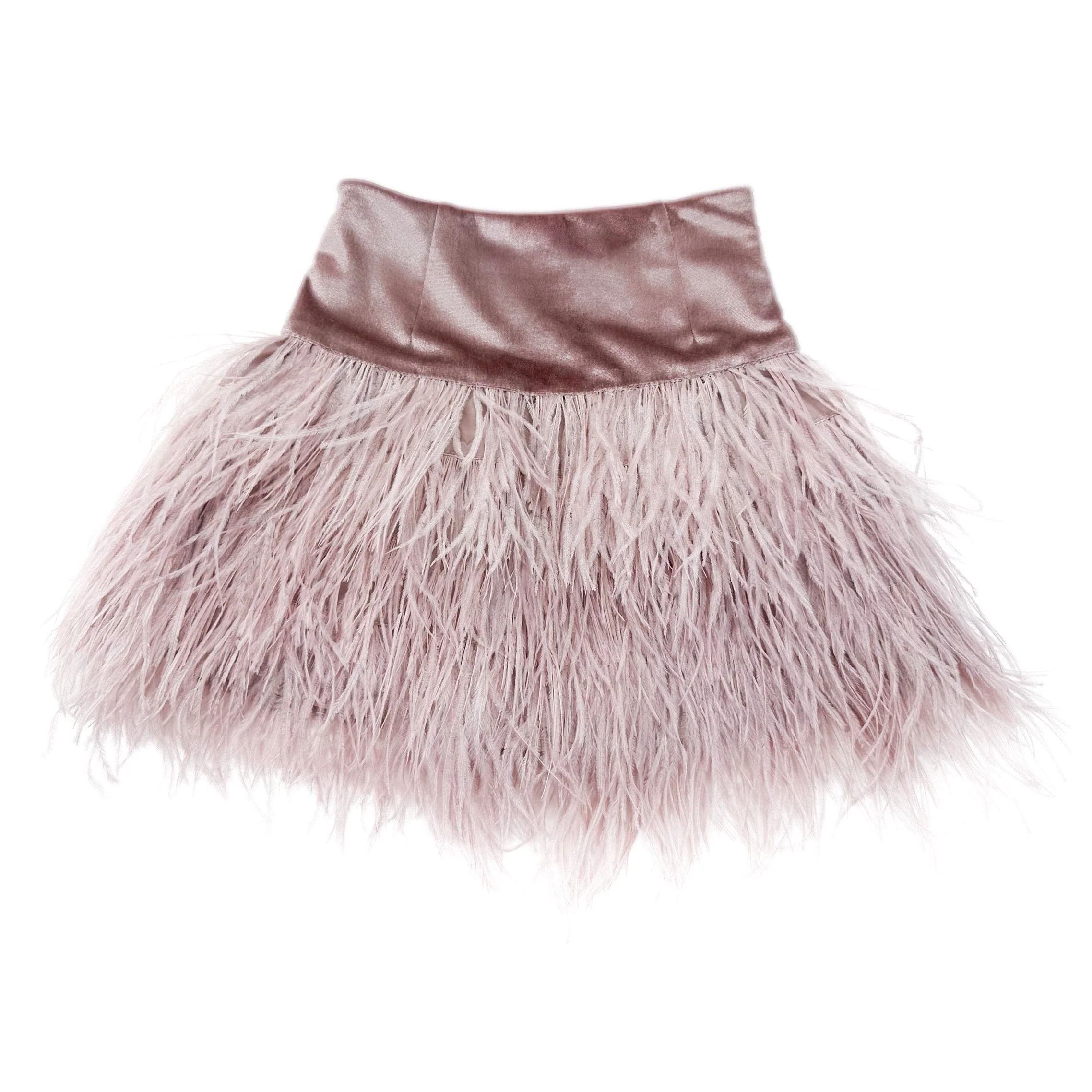 Dusty Pink Feather Skirt | petite maison kids