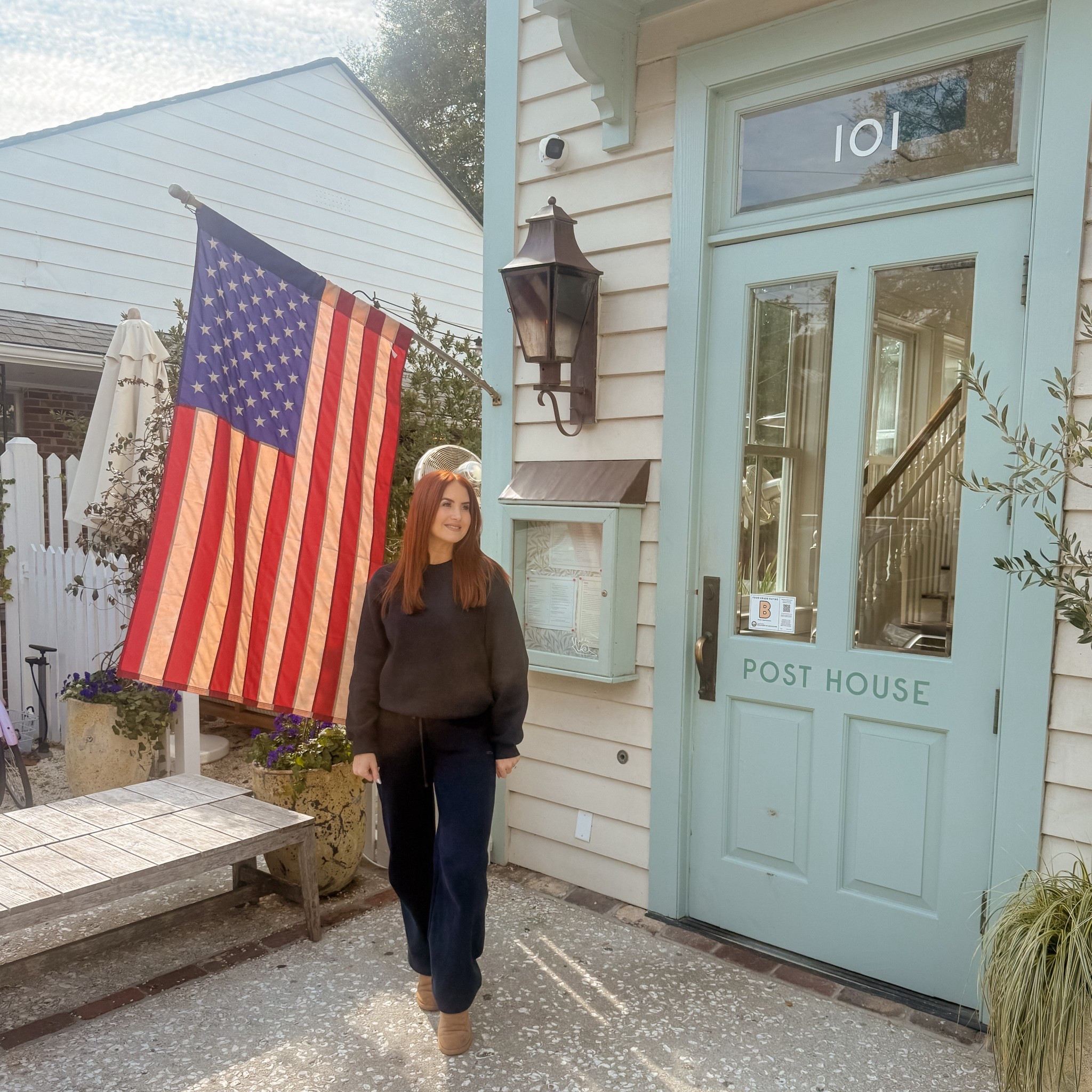 Always a good time in Charleston. 🇺🇸

The southern charm, the food, the ambiance , but most importantly, getting to see our son. He loves it here and is so happy, which makes us happy too. ☺️💙

As usual, we totally ate our way through the city. This is where we ate this trip 
✨ “Post House “ straight out of a storybook. The burger & fries were SO good.
✨ “Halls Steakhouse”  forever a favorite. Incredible service and hands-down one of the best steaks I’ve ever had.
✨ “Poogan’s Porch”  breakfast dreams. Those homemade biscuits never disappoint. 

This trip had a little surprise with snow in Charleston ❄️ Not something they’re used to, so things shut down a bit early , but it made the city feel extra cozy! Loved getting to see snow which is rare in Charleston. 

Linked some of my fitsare

#LTKOver40 #LTKTravel #LTKmomlife