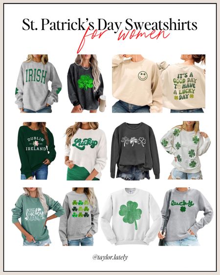 St. Patrick’s Day Sweatshirts for women! These St. Patty’s day looks are so cute and all from Amazon.

#LTKSeasonal #LTKSpringSale #LTKstyletip