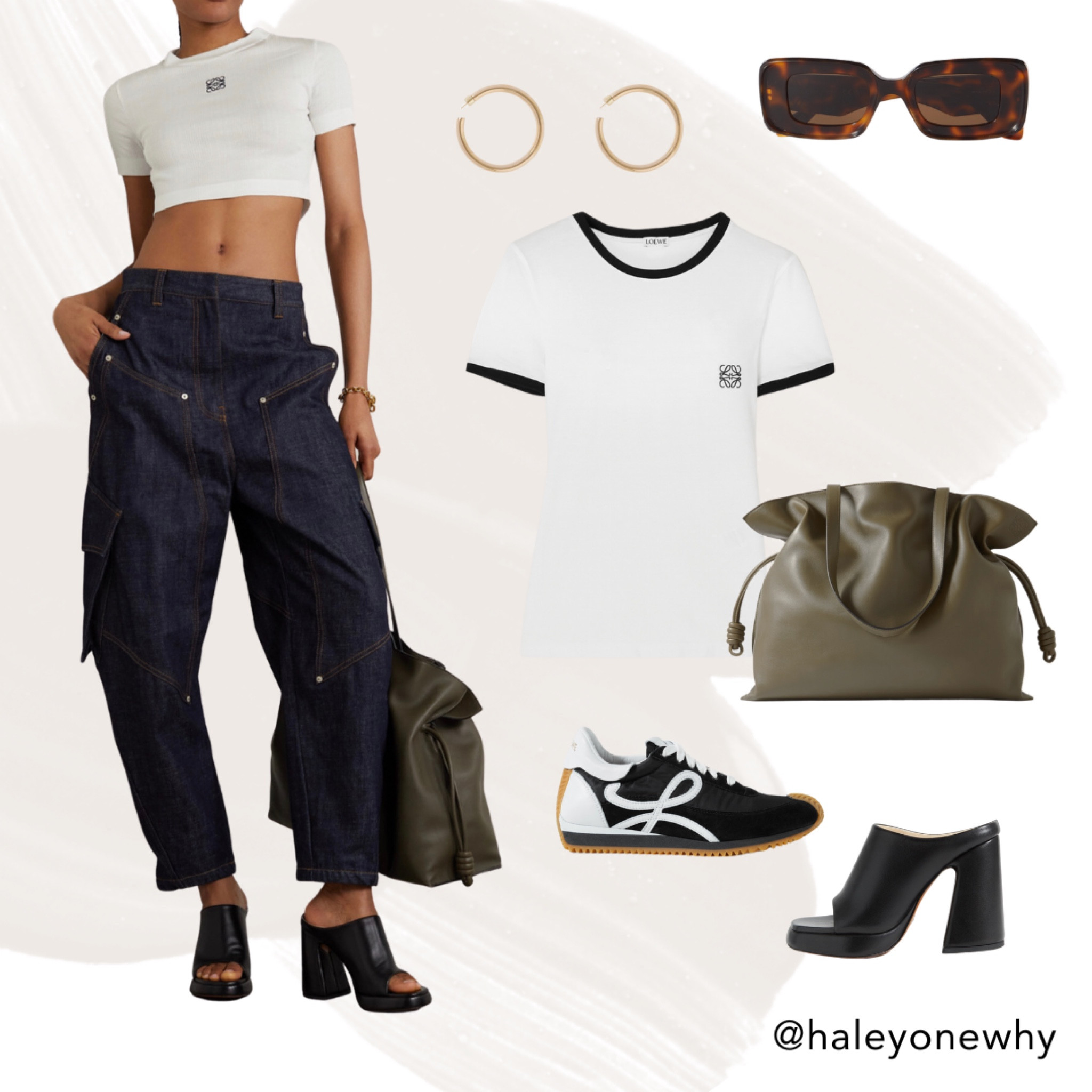 Loewe new crop tee and cargo  // edgy cool girl vibes 🖤 

#LTKstyletip #LTKunder100 #LTKFestival