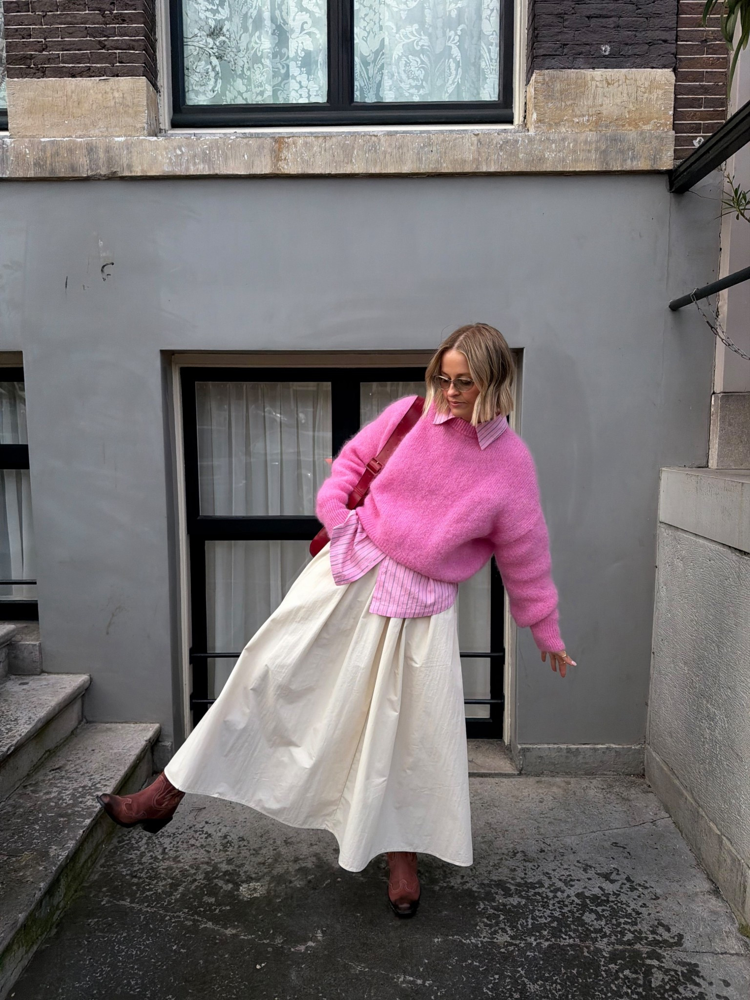 Colourful spring outfit

Skirt: asos size 10 but runs large
Jumper: surprise Paris (linked alternatives)
Shirt: old free people (linked alternatives)
Boots: urban outfitters (linked alternatives)
Glasses: seeson vietnam 
Bag: Ann Kurz 

#LTKspring #LTKeurope #LTKuk