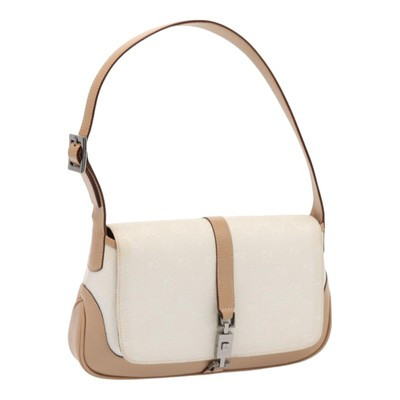 GUCCI GG Canvas Jackie Shoulder Bag White Silver 001 3824 Auth ki4699  | eBay | eBay US