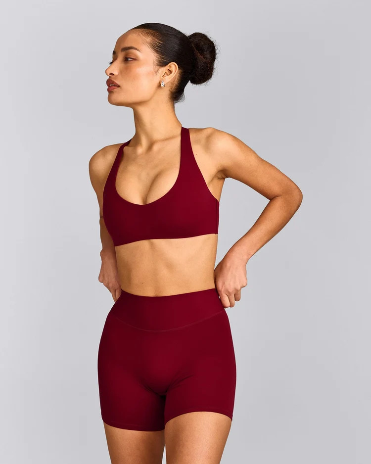 SoftMotion\u2122 Bralette with Gray Logo 
 Ruby Red | Oner Active (UK / US)