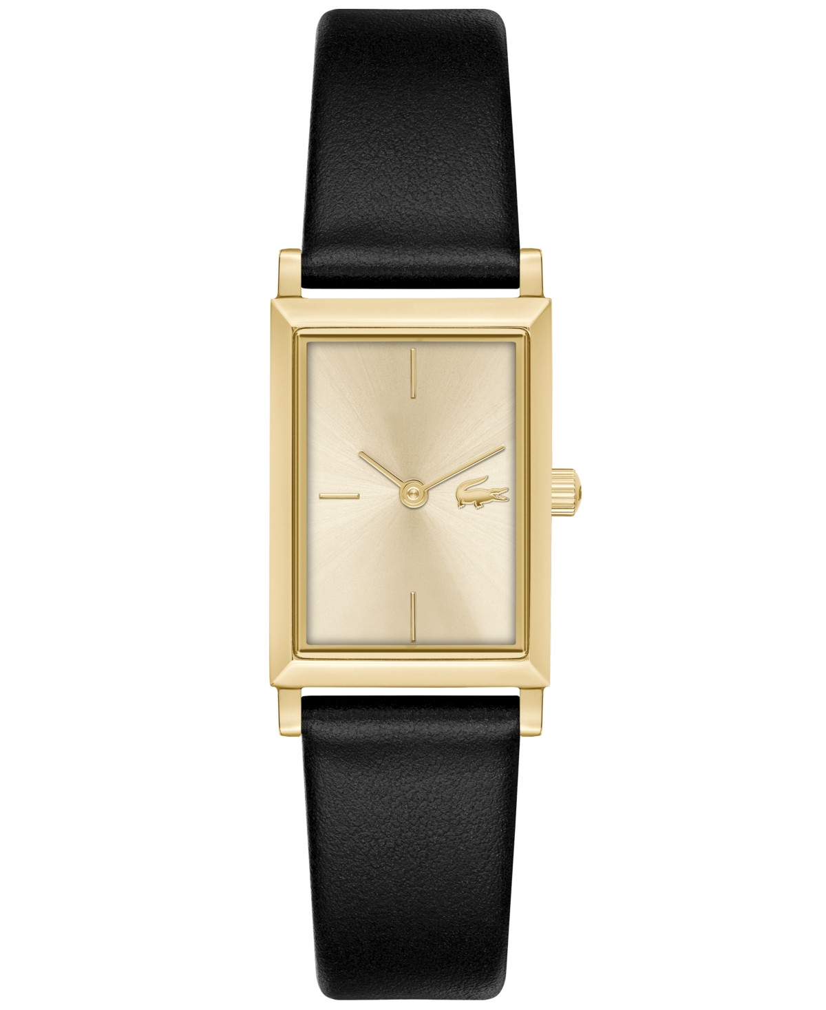 Lacoste Women's Catherine Black Leather Strap Watch 28.3mm x 20.7mm - Black | Macy's