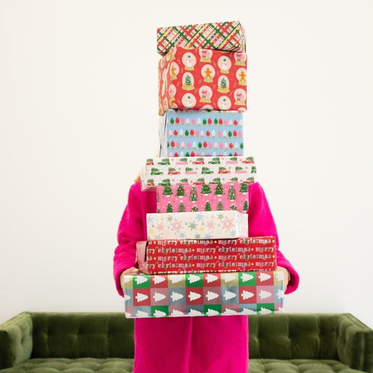 Packed Party "Holiday Village" 30" Premium Christmas Gift Wrap, Red Green White;; 30 Square Feet | Walmart (US)