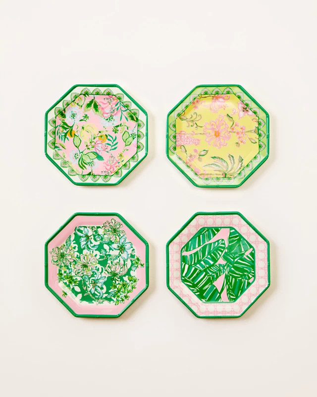 Printed Melamine Appetizer Plate Set | Lilly Pulitzer | Lilly Pulitzer