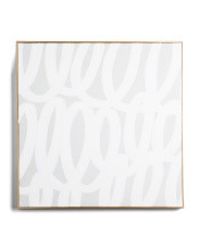 30x30 Greige Loop Abstract Gold Framed Wall Art | Marshalls