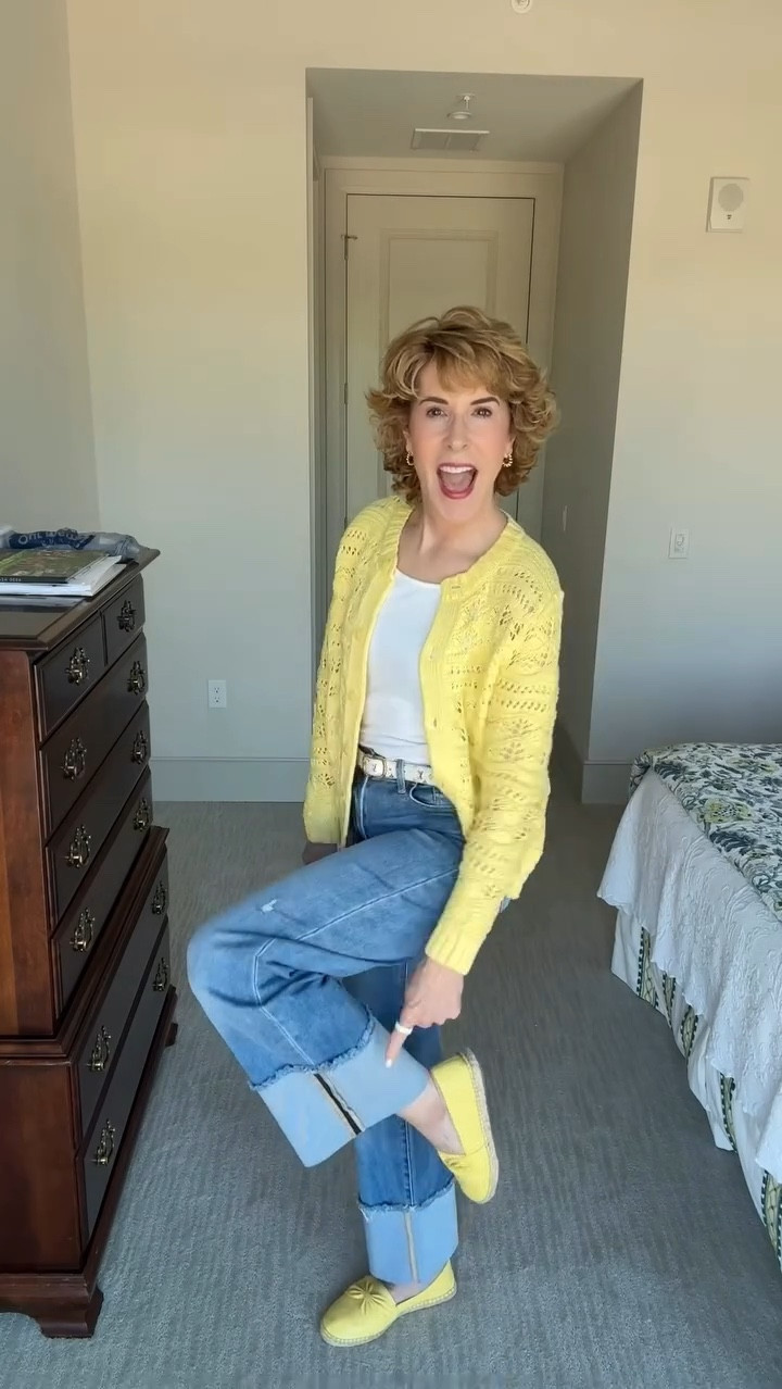 ☀️Sunshine alert! ☀️
One simple piece, big impact!

This on-trend open stitch cardigan (5 color options) is such an easy way to bring a little life back to your basics. The classic crewneck and button front give it just enough structure, while the lightweight knit keeps it feeling easy for this in-between season. And I love where it hits… right above the hip, so it pairs perfectly with these cuffed jeans.

And these @risen_jeans are such a great everyday pair. Comfortable enough to wear all day, but still cute for whatever you have going on.



#LTKootd #LTKSaleAlert #LTKSeasonal