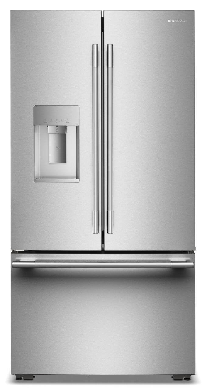KitchenAid - 23.9 Cu. Ft. French Door Refrigerator with External Water Dispenser - Stainless Steel | Best Buy U.S.