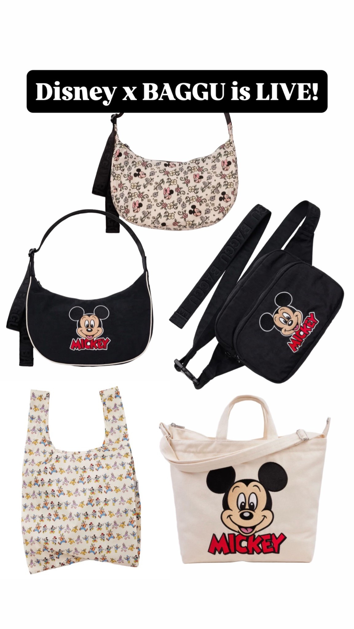 Disney x BAGGU is Live! Quick before styles and prints run out.  