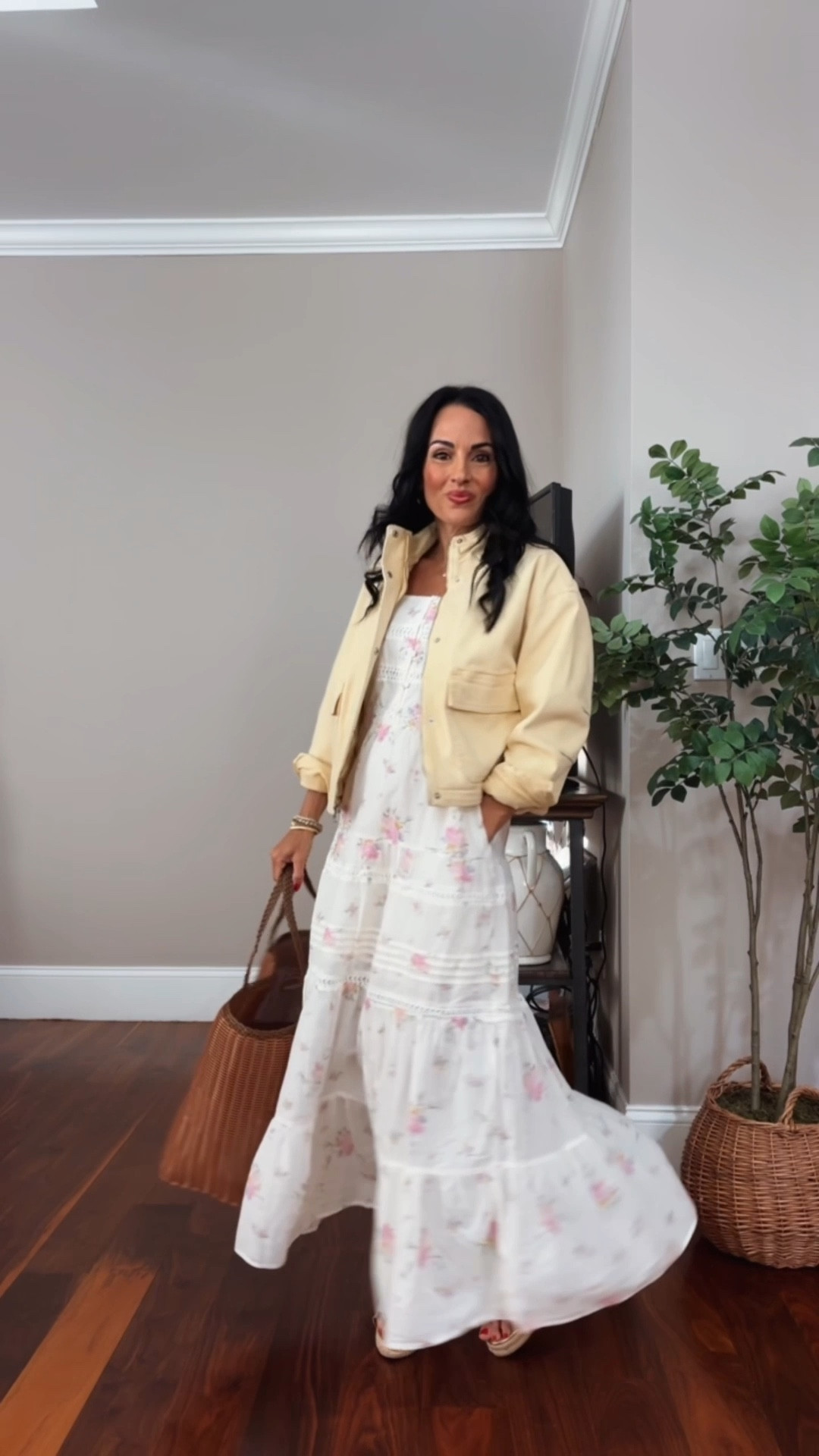 The prettiest target spring floral dress paired with a cropped yellow denim jacket
@Jack Rogers Wedge sandals and a @lilleyline tote bag


#LTKgrwm #LTKootd #LTKTravel