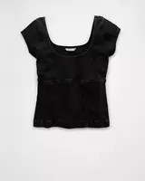 AE Denim Cap Sleeve Top | American Eagle Outfitters (US & CA)