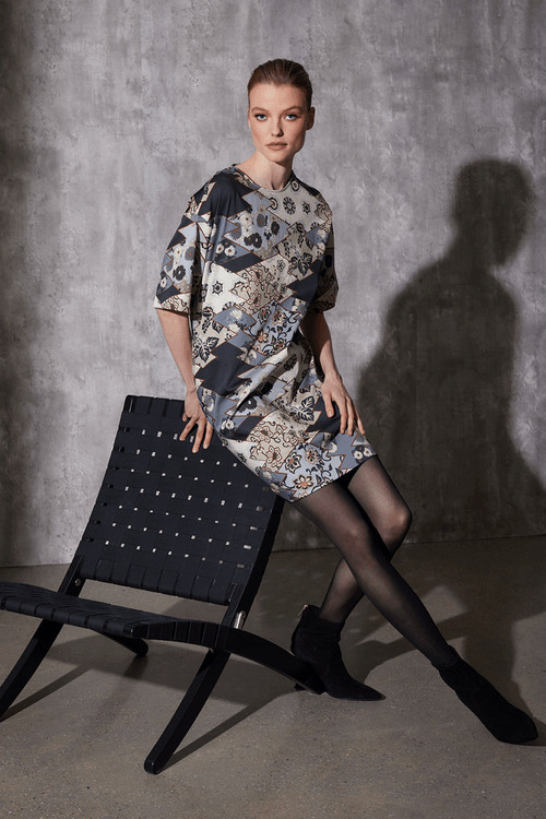 Patchwork T-Shirt Shift Dress | Natori