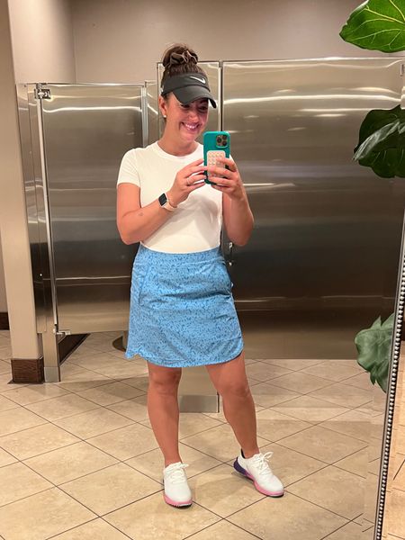 Women’s golf outfit. Love my new shoes!