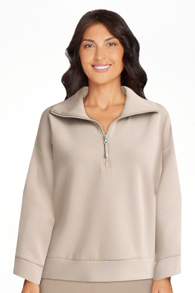 Avia Women's and Women's Plus Knit Quarter Zip Pullover, Sizes XS-4X - Walmart.com | Walmart (US)