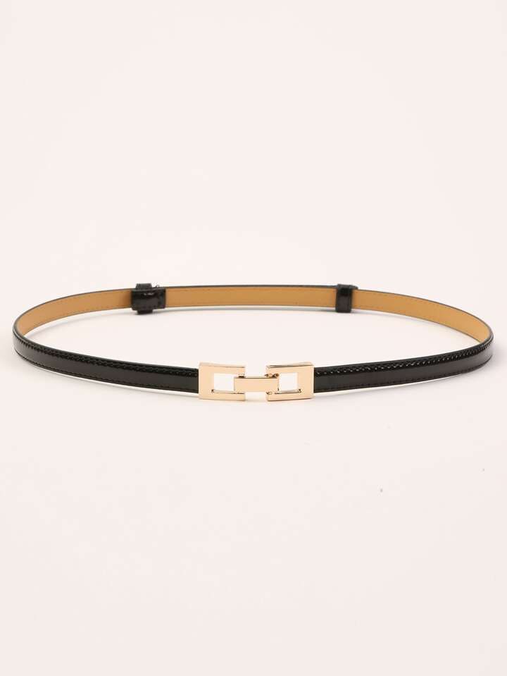 1pc Thin Geo Buckle Skinny Belt | SHEIN