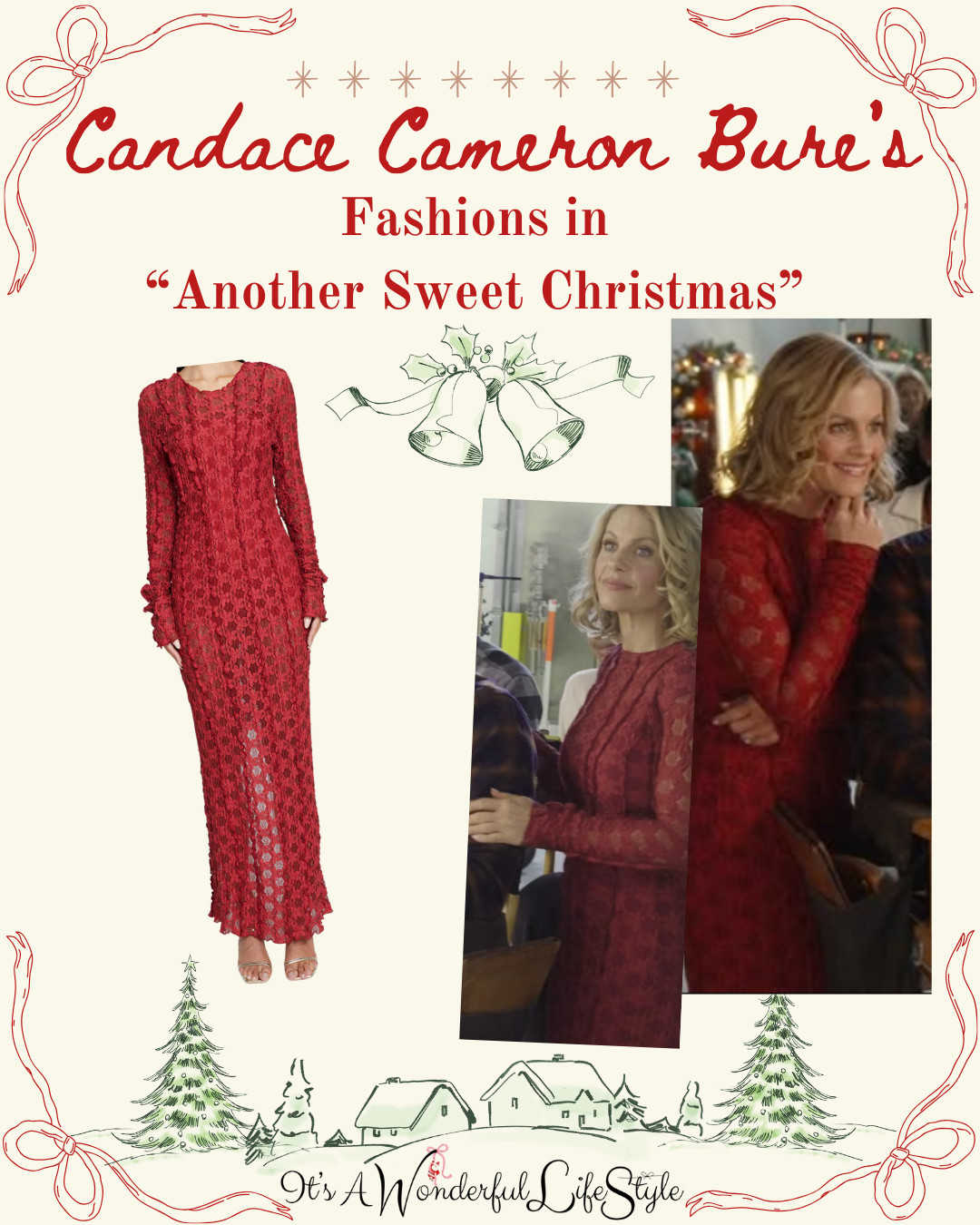 Get Candace Cameron Bure’s festive fashions in “Another Sweet Christmas,” including her stunning red dress—the perfect merry-and-bright look to shine all season long! 

 #LTKGiftGuide #LTKHoliday #LTKSeasonal