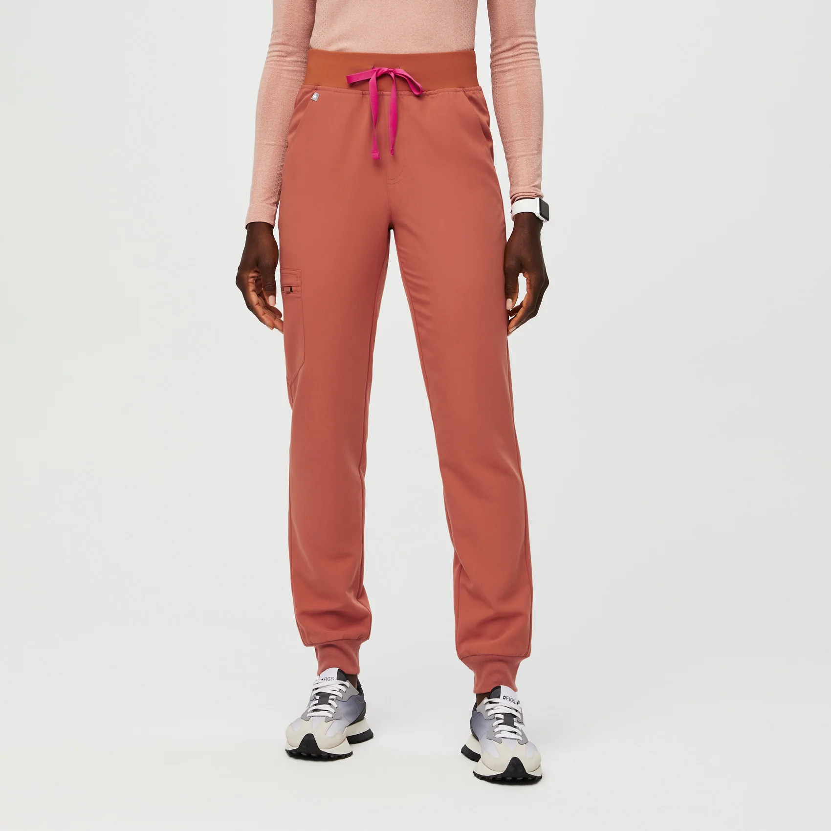 Women’s High Waisted Zamora™ Jogger Scrub Pants - Terracotta · FIGS | FIGS