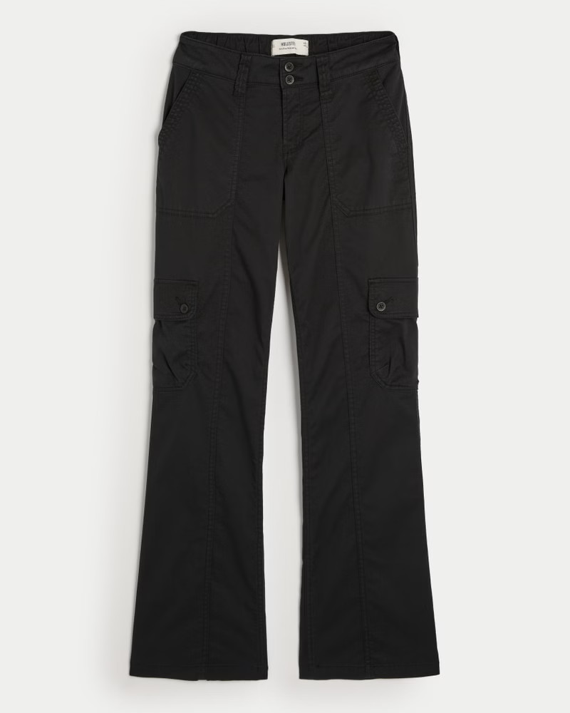 Mid-Rise Relaxed Cargo Boot Pants | Hollister (US)