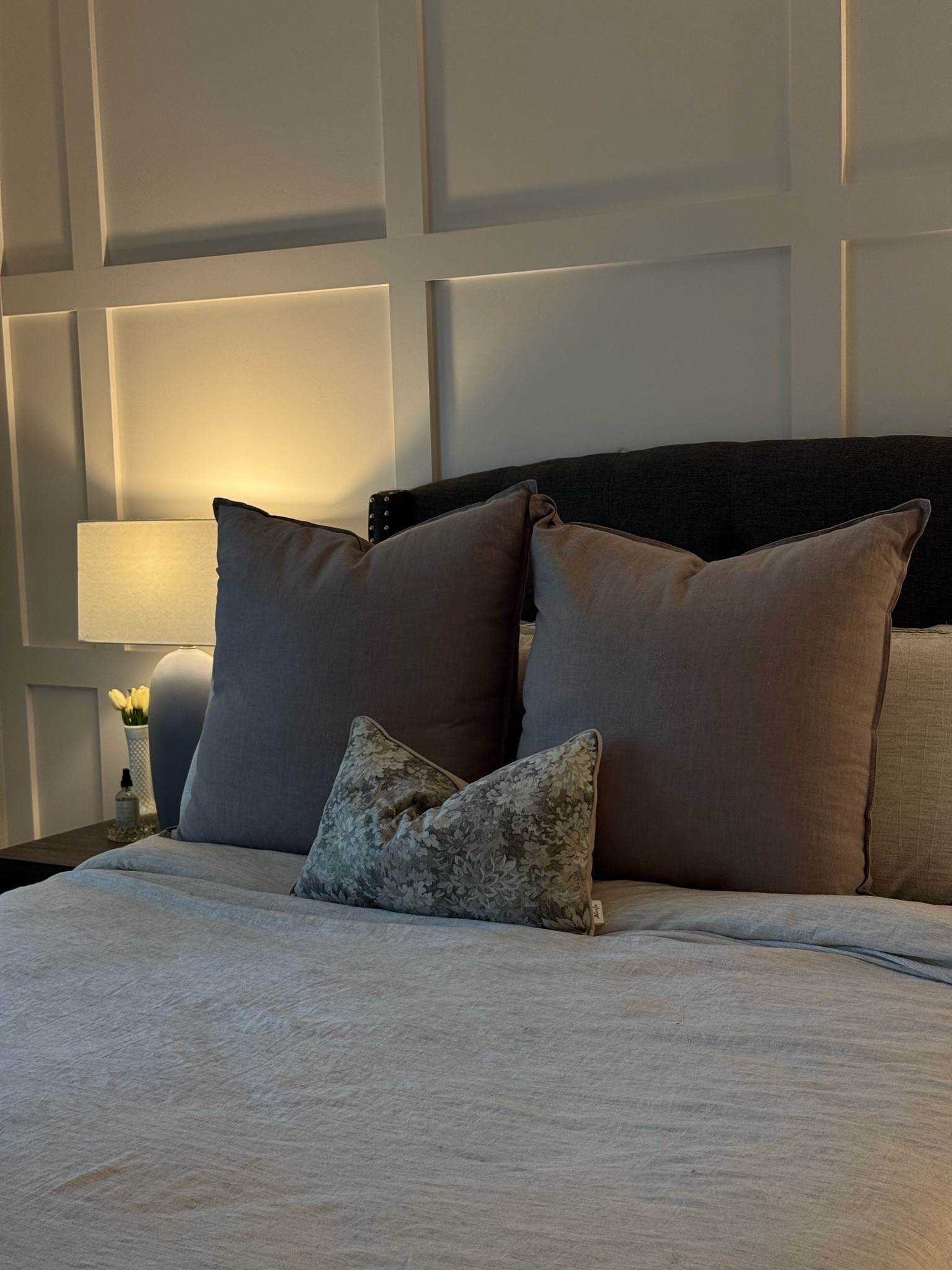 Gray headboard with warm touches to avoid feeling too “millennial gray”. Comforter and pillows make a huge difference!!! @Target @amazonfindsandfashion

#LTKHome