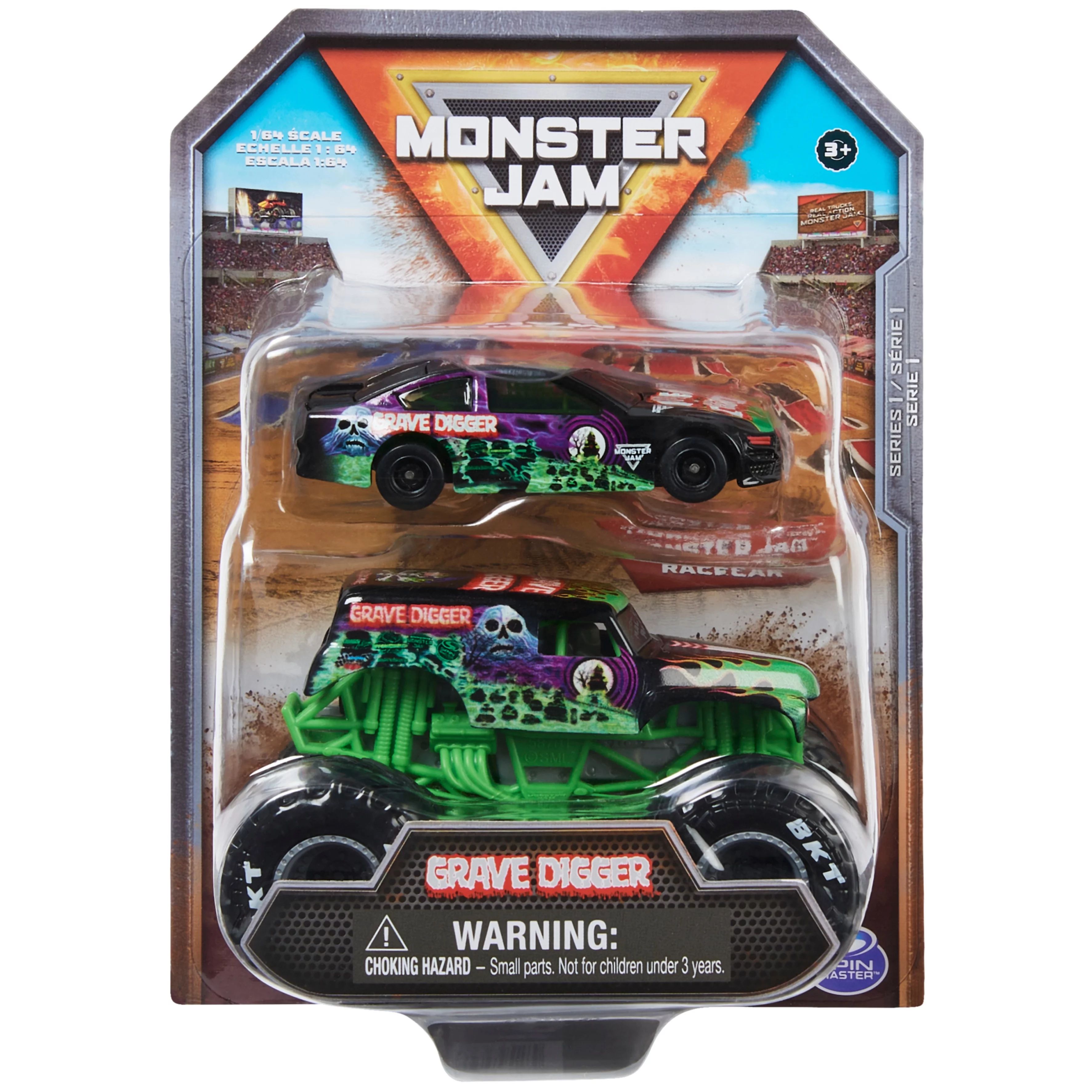 Monster Jam,  1:64 Scale Monster Truck and Race Car (Styles May Vary) | Walmart (US)