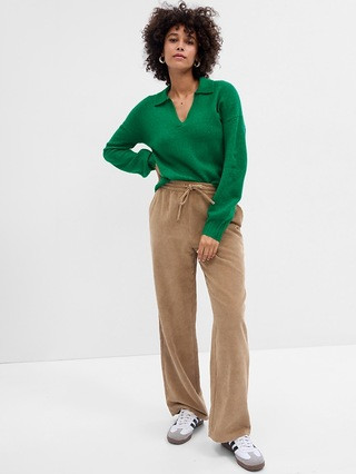 Relaxed Forever Cozy Collared Sweater | Gap Factory