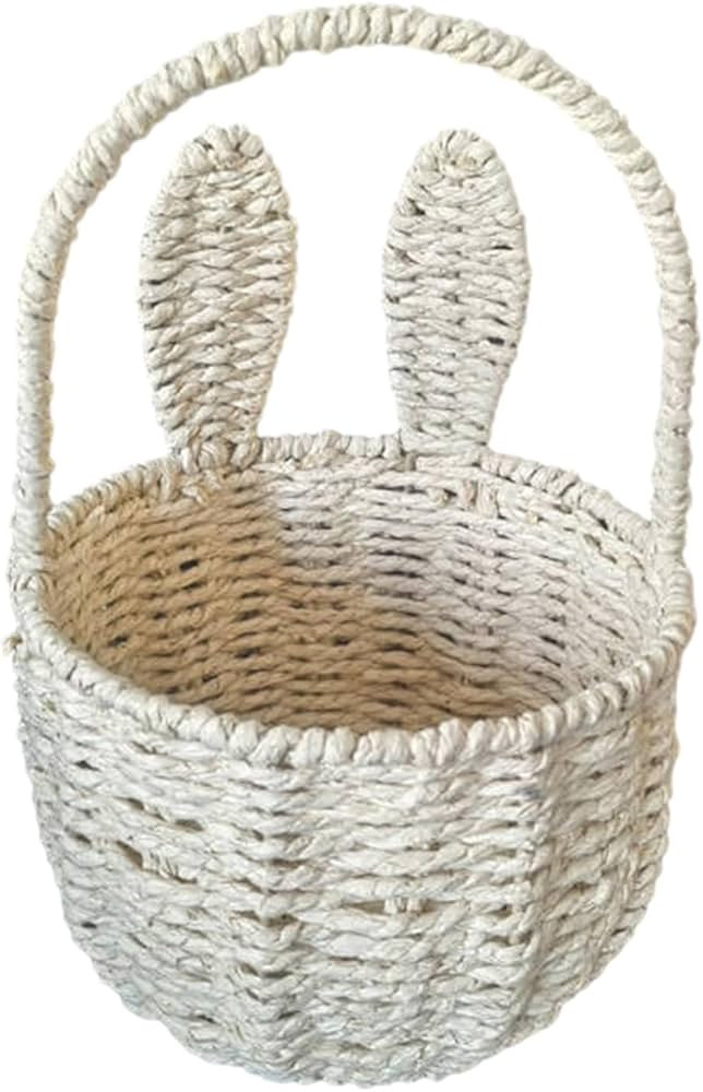 Baoblaze Woven Basket, Easter Basket with Bunny Ears, Easter Decoration,Storage Basket with Handl... | Amazon (CA)