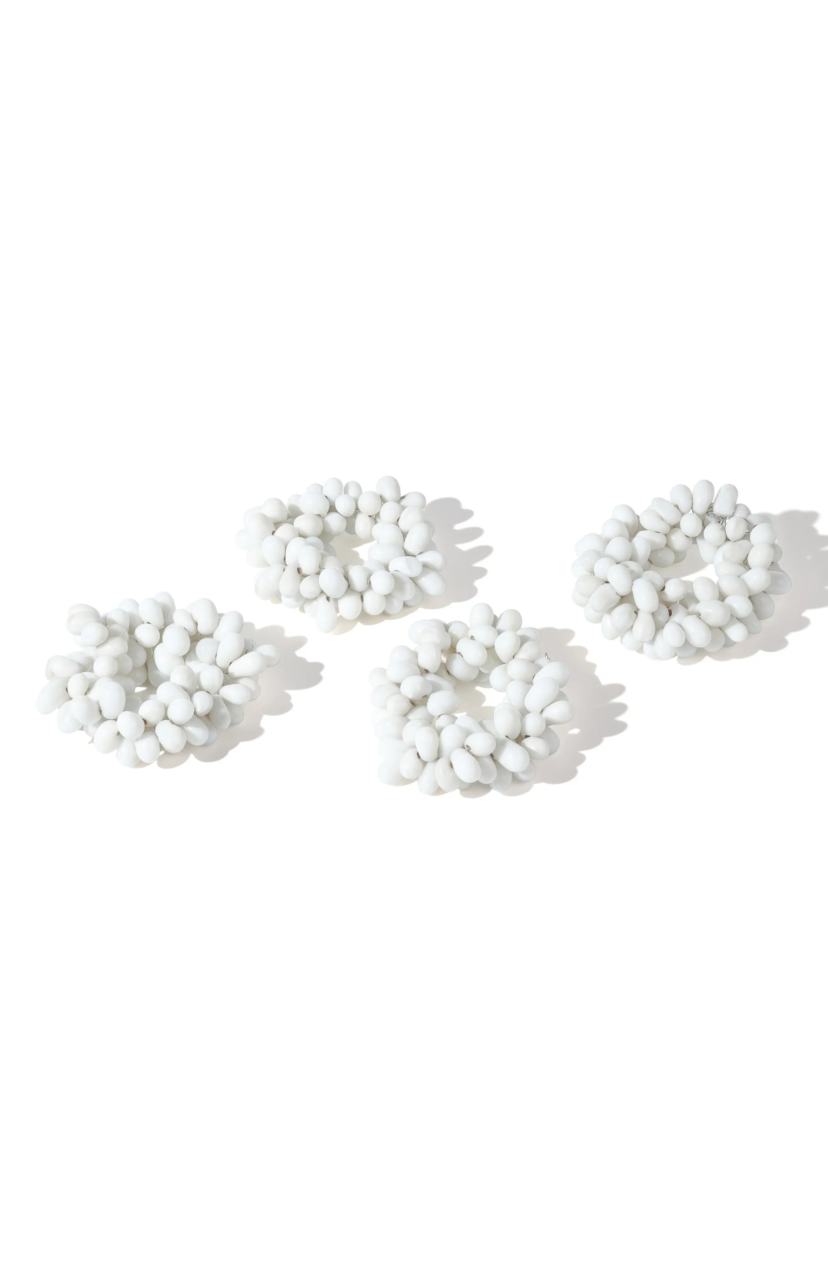 Sculpted Cloud Cluster Set of 4 Napkin Rings | Nordstromrack | Nordstrom Rack