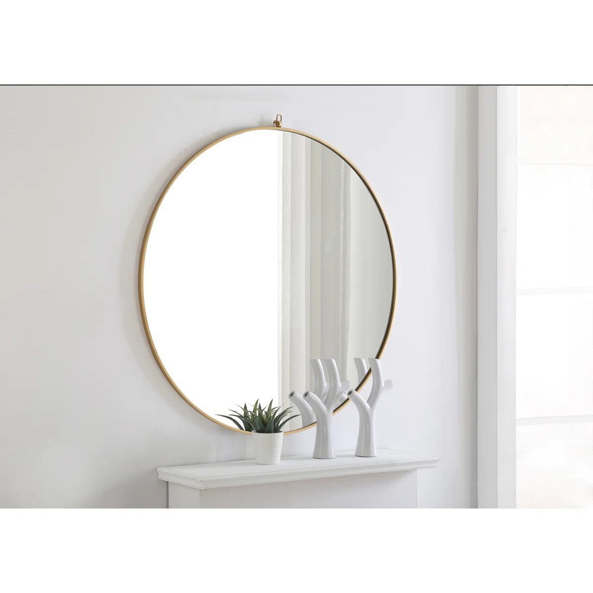Cassie Metal/Manufactured Wood Round Wall Mirror | Joss & Main