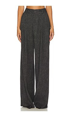 Smythe Pleated Trouser in Black from Revolve.com | Revolve Clothing (Global)