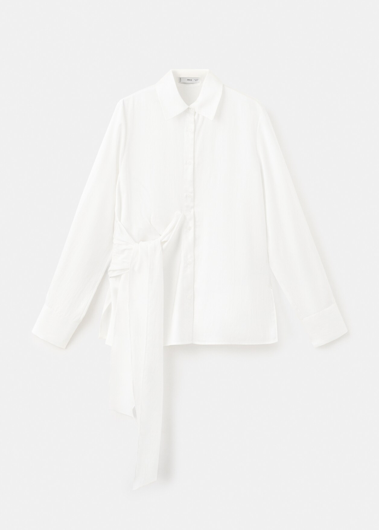 Shirt with side knot | Mango (US/MX/AU)