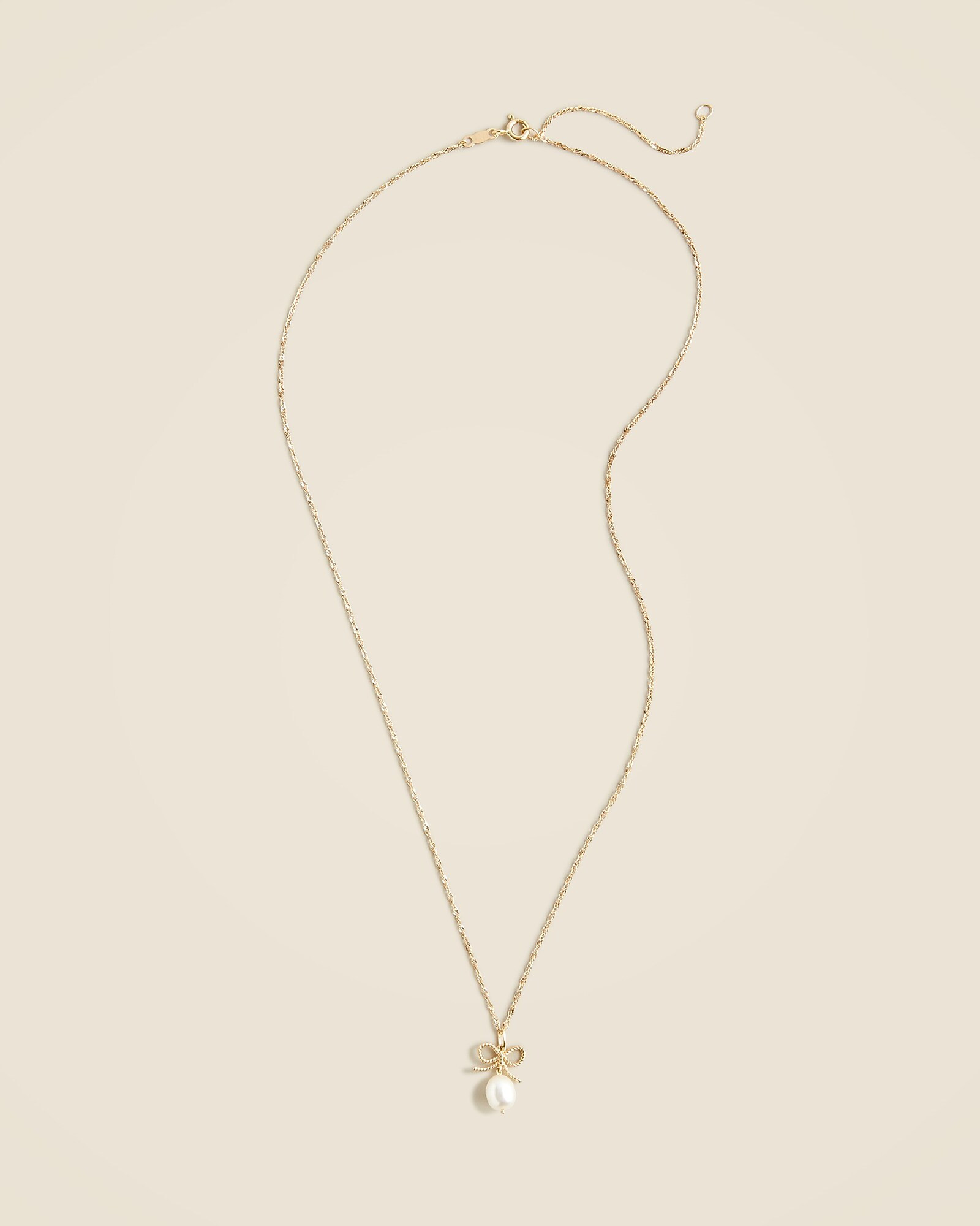 Catbird™ X J.Crew rope bow necklace with pearls | J. Crew US