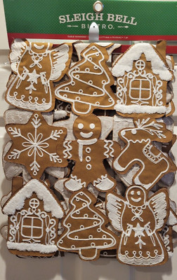 Sleigh Bell Bistro Christmas Gingerbread Cookie Cutout Table Runner 70" x 13"  | eBay | eBay US